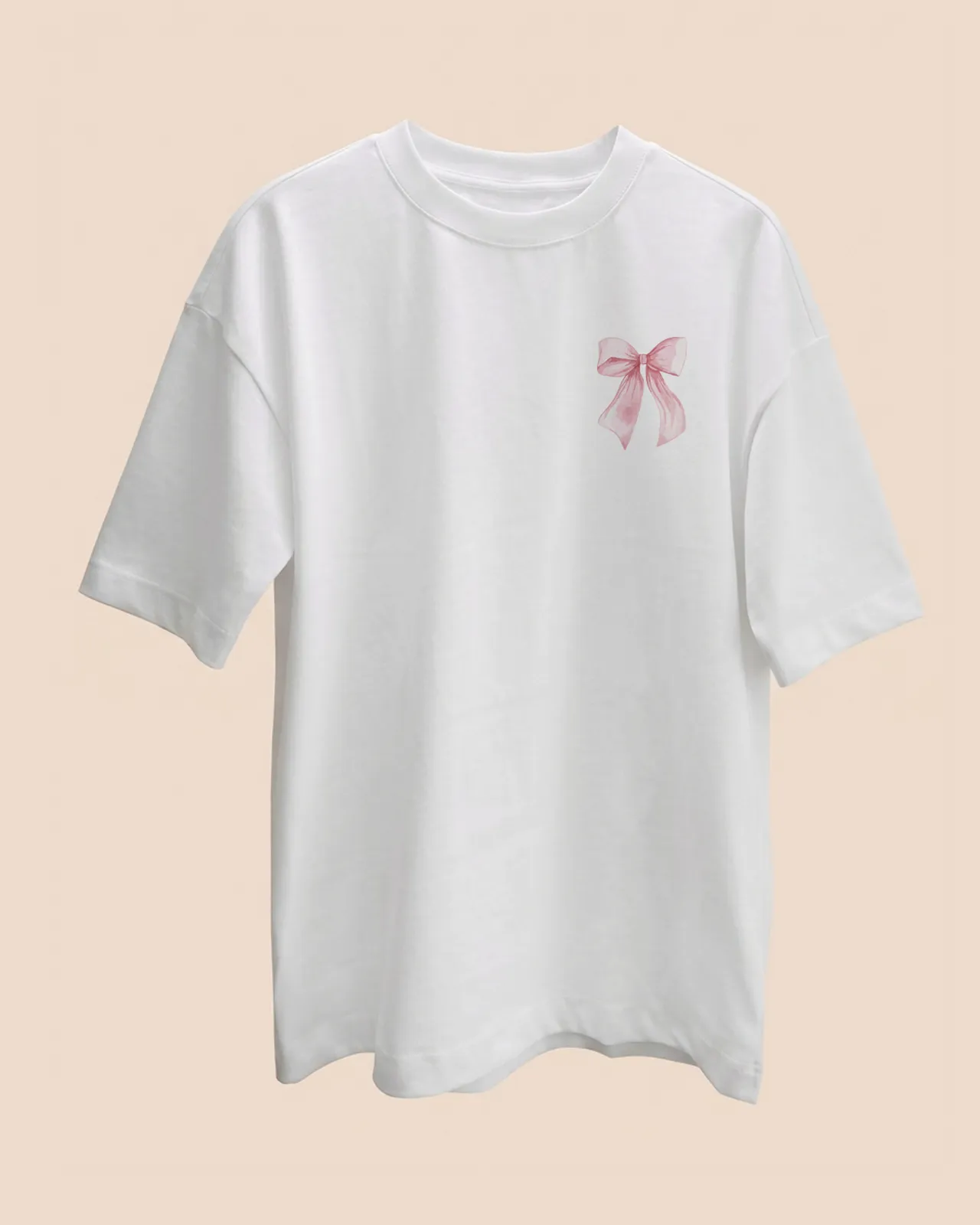 Camiseta Moño, color blanca, vista de frente