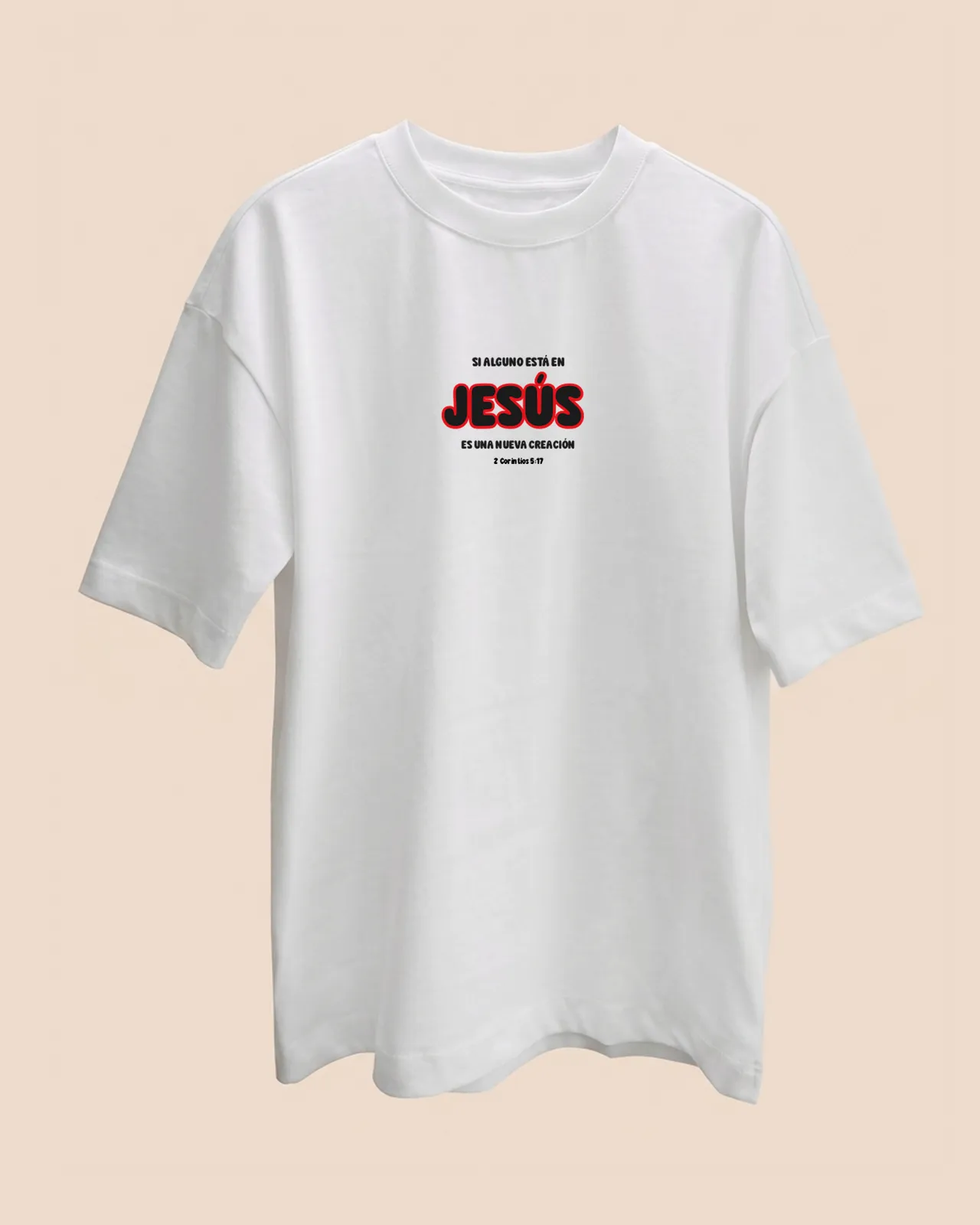 Camiseta Palabras subrayadas, color blanca, vista de frente