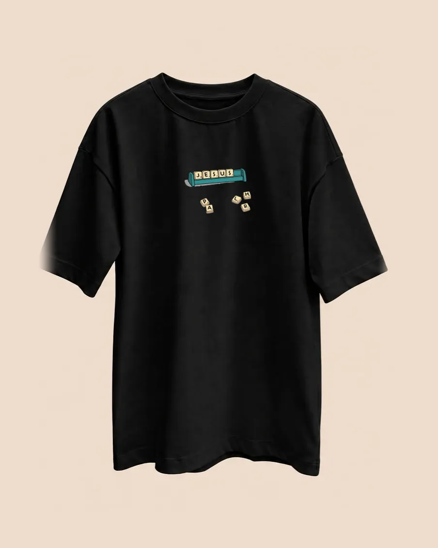 Camiseta Scrabble, color negra, vista de frente